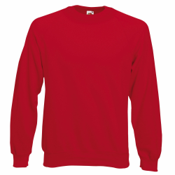 Fruit of the Loom Herren Raglan Sweatshirt, Matt M Rot Angebot bei HelloDeals