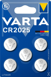 VARTA Batterien Knopfzellen CR2025, 5 Stück, Power on Demand, Lithium Coin, 3V, kindersichere Verpackung, für elektronische Kleingeräte - Autoschlüssel, Fernbedienungen, Waagen Angebot bei HelloDeals