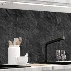 StickerProfis Küchenrückwand selbstklebend Matt-Optik - Schiefer - 1.8mm, Versteift, alle Untergründe, Hart PET Material, Premium 60 x 340cm H 60 cm x B 340 cm Schiefer (Matt) Angebot bei HelloDeals