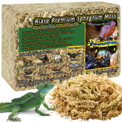 Riare 500g Prämie Sphagnum Moss for Reptiles Natürlich Terrarienmoos Ziegel für Reptilien Lebendes Frösche Schlange Torf Torf Bettzeug Leopard Tiger Schildkröte Annose Orchideen Pflanzen(500g) Angebot bei HelloDeals