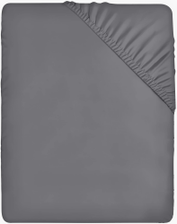 Utopia Bedding - Spannbettlaken 180x200cm - Grau - Gebürstete Polyester-Mikrofaser Spannbetttuch - 35 cm Tiefe Tasche Grau 180X200 cm Angebot bei HelloDeals