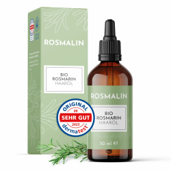 Rosmalin® Rosmarinöl Haare | 100% Bio | Dermatologisch getestet - für Frauen & Männer geeignet - Reine Naturkosmetik für Haare & Kopfhaut - Pflegende Kopfhautbehandlung Angebot bei HelloDeals