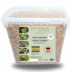 ENTAVA 10l nachhaltiger Insektenmix getrocknet in Premium-Qualität, Vogelfutter, Koifutter, Igelfutter, Eichhörnchenfutter, ganzjähriges Futter für Wildvögel Angebot bei HelloDeals