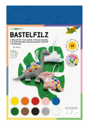 folia 520409 - Bastelfilz, mit feiner Wollqualität, 10 Blatt, 150 g/qm, 20 x 30 cm, sortiert in 10 verschiedenen Farben, klebefleckenfreie Verarbeitung - ideal für vielfältige Bastelarbeiten Angebot bei HelloDeals