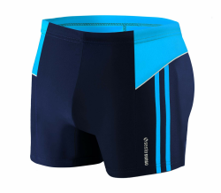 sesto senso Herren Badehose Eng Schwimmhose M bis 4XL Enganliegende Bademode Swimming Shorts L Dunkelblau Blau Weiß - Bd 384 Angebot bei HelloDeals