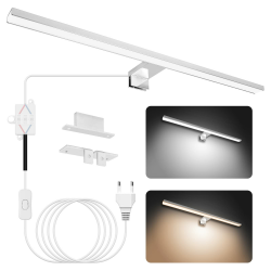 NIORSUN Spiegelleuchte Bad LED 15W 60cm, Zweifarbige Temperatur 4000K 6000K, 1500LM, IP44 Wasserdicht Badezimmer Lampe, für Wandbeleuchtung und Spiegel Beleuchtung, Spiegellampe Badezimmer Angebot bei HelloDeals