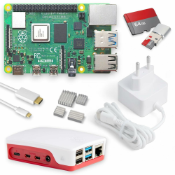 Raspberry Pi 4 4GB Starter-Kit | USB-C Netzteil 15W | Gehäuse | 64GB Edition | 4k Micro HDMI Kabel | Kühlkörper Set Angebot bei HelloDeals