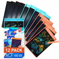 Riff Ruffle Bunte LCD Schreibtafel 6,5 Zoll, [12er Pack], Electight Zeichentafel mit Sperr-& Löschfunktion, Augenschutz-Kritzelblock Geschenke Angebot bei HelloDeals
