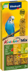 Vitakraft Kräcker Mix, Vogelsnack, für Wellensittiche, Knabberstangen, mit Kräutern und Paprika, mit Kiwi und Citrus, mit Banane und Sesam, ohne Zusatz von Zucker (1x 3 Stück) Angebot bei HelloDeals