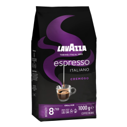 Lavazza, Espresso Italiano Cremoso, Arabica und Robusta Kaffeebohnen, mit Aromanoten von Gewürzen und Kakao, Intensität 8/10, Mittlere Röstung, 1 Packung mit 1 Kg Angebot bei HelloDeals
