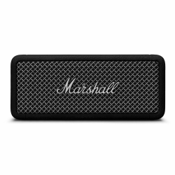 Marshall Emberton II tragbare Bluetooth Lautsprecher, kabellos, koppelbar, IP67 Staub und wasserfest, über 30 Stunden Spielzeit, Schnellladung, Innen- und Außenlautsprecher - Schwarz und Stahl Angebot bei HelloDeals