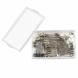 Mr.do Sicherheitsnadeln 50 Stück in 4 Verschiedenen Größen mit Box Fingerschutz Silber Edelstahl Angebot bei HelloDeals