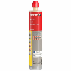 fischer Montagemörtel FIS VL 300 T, Wiess, Für Standardanwendungen in Voll-/Lochsteinmauerwerk, gerissenem Beton - 1 x Kartusche 300 ml, 2 x Statikmischer FIS MR Plus - Art.-Nr. 519557,Einzelkartusche Angebot bei HelloDeals