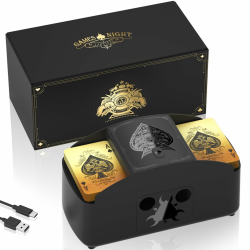 Ni-SHEN Vollautomatischer Kartenmischer, USB/batteriebetriebener elektrischer Mischpult, geräuscharmer Spielkarten-Shuffle für UNO, Poker, Phase 10, Skip-BO, Blackjack Angebot bei HelloDeals