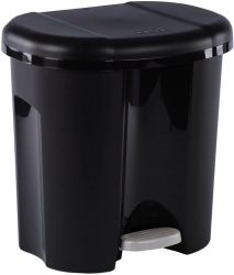 Rotho Duo Mülleimer 2x 10l zur Mülltrennung mit Deckel, Kunststoff (PP recycelt) BPA-frei, schwarz, 2 x 10l (39.0 x 32.0 x 40.5 cm) Angebot bei HelloDeals
