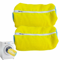 UrCreat 2 Stück Schuhwaschbeutel, Schuh Wäschebeutel mit Reißverschluss, Waschbeutel für Schuhe Waschmaschine, Wiederverwendbare Sneaker Waschbeutel, Wäschenetz Schuhe für Sneaker, Socken (2pcs) Angebot bei HelloDeals