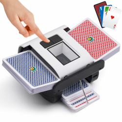 OUFUYU Automatischer Kartenmischer, Kartenmischmaschine Elektrische für 1–2 Decks One-Press Auto & Manueller Wiederaufladbar 2000mAh Geräuscharm für Poker UNO Blackjack Skip-BO Phase 10 Texas Hold'em Angebot bei HelloDeals