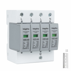 WSPIHO 4-Polig Überspannungsschutz,Überspannungsableiter Typ 1+Typ 2,230V Überspannungsschutzgerät für den Blitzschutz Surge Arrester Surge Protection Angebot bei HelloDeals