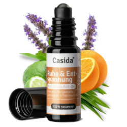 Casida® Roll-On "Ruhe & Entspannung" - Anti-Stress Duft Roll-on zur Entspannung von Körper, Geist und Seele - Duftöl, Aromaöl, Ätherisches Öl für die Aromapflege unterwegs - 10 ml (Ruhe & Entspannung) Angebot bei HelloDeals