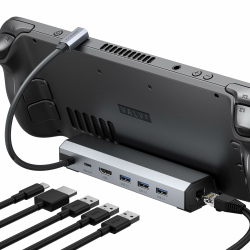 JSAUX Steam Deck Dock 6-in-1-Dockingstation kompatibel mit Valve Steam Deck/OLED/ASUS ROG Ally/Lenovo Legion go, Steam Dock mit HDMI 2.0 4K@60Hz, DREI USB 3.0, Gigabit-Ethernet, 100W Ladung-HB0603 Angebot bei HelloDeals