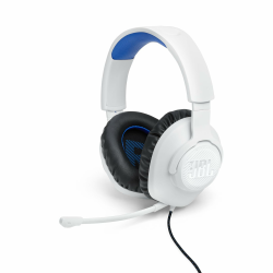 JBL Quantum 100P Over-Ear-Gaming-Headset – Wired 3,5 mm Klinke – Mit abnehmbarem Boom-Mikrofon – Kompatibel mit vielen Plattformen – Weiß-Blau Angebot bei HelloDeals