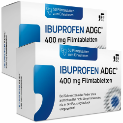 IBUPROFEN ADGC® 400mg Set 2x 50 Stück - gegen leichte bis mäßige Schmerzen wie Kopfschmerzen, Zahnschmerzen und Regelschmerzen sowie Fieber Angebot bei HelloDeals
