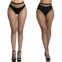 Aomig Netzstrumpfhose Schwarz, 2pcs Fishnet Stockings Strümpfe, Elastisch Hohe Taille Schenkelhohe Strümpfe Strumpfhosen, Mode Strumpfhosen Netzstrümpfe für Damen Alltagskleidung(mitte kleines netz) Angebot bei HelloDeals