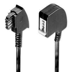 PerfectHD 10m TAE Verlängerungskabel, TAE-F Stecker auf TAE-F Buchse, Telefonkabel, Schwarz, 10 Meter Angebot bei HelloDeals