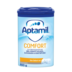 Aptamil Comfort – Spezialnahrung von Geburt an, Zum Diät Management, Bei Koliken, Blähungen & Verstopfungen, Palmöl, Milchpulver, 1x 800 g Angebot bei HelloDeals