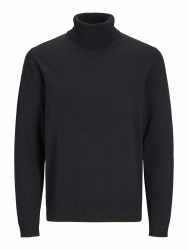 JACK & JONES Male Rollkragenpullover Einfarbig Rollkragenpullover M Schwarz Angebot bei HelloDeals