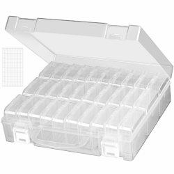 Diamond Painting Aufbewahrungsbox für Perlen, Diamond Painting Zubehör Aufbewahrung Boxen, 30 Fächer Diamond Painting Box Perlen Aufbewahrungsbox Organizer mit Aufkleber für Steine Samen (1 Stück) Angebot bei HelloDeals