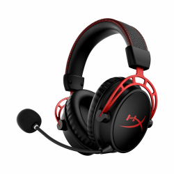 HyperX Cloud Alpha Wireless Gaming-Headset , 300h Akkulaufzeit, DTS Headphone mit 3D Audio, Dual Chamber Treiber, 2,4 GHz kabellos, Abnehmbares Mikrofon mit Geräuschunterdrückung, Schwarz-Rot Angebot bei HelloDeals