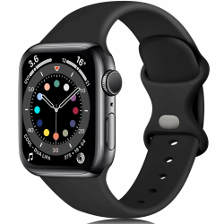 Epova Armband Kompatibel mit Apple Watch Armband 38mm 42mm 40mm 44mm 41mm 45mm 46mm 49mm Ultra, Weiches Silikon Ersatz Armband Kompatibel mit iWatch SE Series 10 9 8 7 6 5 4 3 2 1 38mm/40mm/41mm-S/M Schwarz Angebot bei HelloDeals