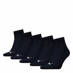 PUMA Unisex Quarter Plain Socken (5er Pack) 43-46 Schwarz Angebot bei HelloDeals