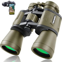 FREE SOLDIER 20x50 Fernglas für Erwachsene - Kompaktes Wasserdichtes Taktisches Fernglas für Jagd Wandern Konzertreise mit BAK4 Prism FMC Objektiv mit Smartphone Adapter, Schlamm Angebot bei HelloDeals
