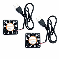 JZK 2 Stück 40 x 40 x 10 mm DC 5 V USB Mini Kühlventilator mit Drähten, 4010 kleiner leiser Kühlventilator 40 mm, Hülsenlager USB-Anschlussventilator, 4 cm bürstenloser DC-Lüfter 5 V Angebot bei HelloDeals