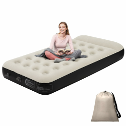 Dametay Luftbett 1 Person, integriertem Kissen–Aufblase mit 1 klick, Selbstaufblasend Luftmatratze mit Pumpe Bett aufblasbare Matratze Bed Air Mattress Inflatable with Electric Pump, 191x99x22cm Angebot bei HelloDeals