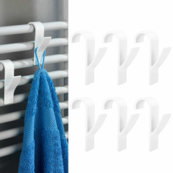 10 Stück Weiß Haken für Rundheizkörper,Mehrzweckhaken für Rundheizkörper Handtuchhalter Heizkörper Bad Hacken für Handtuchheizkörper ABS Haken Heizung Badheizkörper für alle Standard Heizkörper Angebot bei HelloDeals