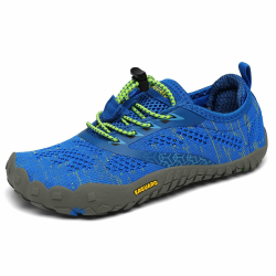 SAGUARO Kinder Barfußschuhe Atmungsaktiv rutschfest Wanderschuhe Leicht Weich Sportschuhe Laufschuhe, Gr.24-36 32 EU Blau Angebot bei HelloDeals