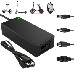 Yeerain Ladegeräte Für Scooter, E Scooter Ladegerät, Hoverboard Ladekabel, 42V 2A AC Elektroroller Ladegerät für Elektrofahrräder, Universal-Ladegerät mit 6 Anschlüssen für Scooter Elektrisch, EU Angebot bei HelloDeals