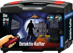 Die drei ??? Detektivkoffer von KOSMOS, Detektiv Spielzeug Set für Kinder ab 8 Jahre mit Fingerabdruck-Pulver, wichtige Utensilien und Profitipps zur Ermittlung, Wit Angebot bei HelloDeals