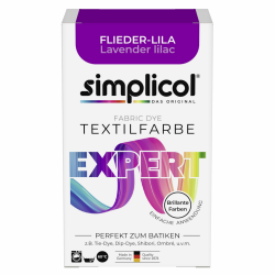 simplicol Textilfarbe expert Flieder-Lila | Perfekt zum Batiken und für kreative DIY-Projekte | Einfache Anwendung | Farbpulver | 150 g Angebot bei HelloDeals