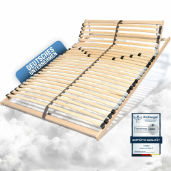 Coemo 7-Zonen Lattenrost Ergo 140x200 Lattenrahmen - verstellbares Kopfteil - Buche Rahmen- 28 Federleisten- Bettrahmen 140x200cm passend für Queensize Bett- geeignet für alle Matratzen Angebot bei HelloDeals