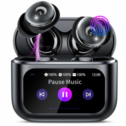 Bluetooth Kopfhörer, Mini Schlafkopfhörer Bluetooth 5.4 mit Touchscreen, 2025 Neue in Ear Kopfhörer Kabellos mit Klare Kommunikation, IPX7 Ohrhörer mit 48H Immersiver Deep Bass Ohrhörer/5 EQ-Modus Angebot bei HelloDeals