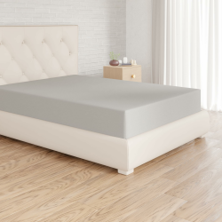 Amazon Basics Spannbettlaken, 180 x 200 x 30 cm, Mikrofaser, Spannbetttuch - Matratzenhöhe bis 30 cm, Hellgrau Angebot bei HelloDeals