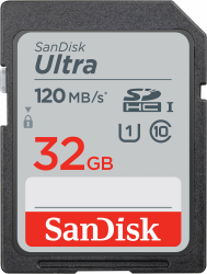 SanDisk Ultra 32GB SDHC Memory Card, Up to 120 MB/s, Class 10, UHS-I, V10 Angebot bei HelloDeals