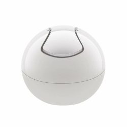Spirella Kosmetikeimer 1 Liter Abfalleimer Schwingdeckeleimer Tischabfalleimer Bowl Weiß Weiß/Weiß Angebot bei HelloDeals