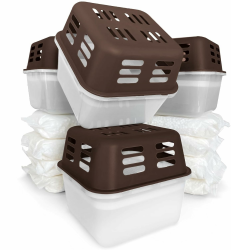 KARAT 4 x Luftentfeuchter mit 8 x 400g Nachüll-Beutel Granulat Raumentfeuchter nachfüllbar & wiederverwendbar (Braun, Kuki) Angebot bei HelloDeals