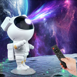 hangyiwei Sternenhimmel Projektor Kinder Erwachsene Astronaut - LED Projektor mit Fernbedienung und Timer Sternenprojektor 360° Rotation einstellbare Nachtlicht Geschenk für Kinder und Erwachsene Angebot bei HelloDeals