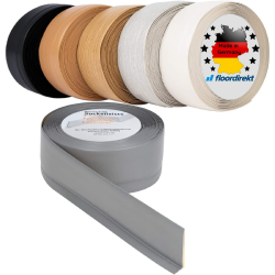 Floordirekt Sockelleiste Selbstklebende Rückseite - 50 x 15 mm - Küchenleiste, Knickleiste individuell zuschneidbar - Weichsockelleiste aus PVC (Länge: 10 Meter, Grau, Oslo) Angebot bei HelloDeals